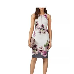 Ted Baker Nanina Neapolitan Buckle Detail  dress Sz 2